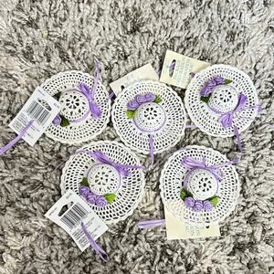 Forget Me Not American Greetings Package Decoration Gift Tag Crochet Hat Craft